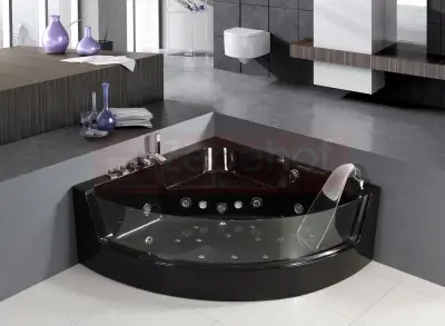 Wanna z hydromasażem CN-3131 narożna 150cmx150cmx59cm black shadow