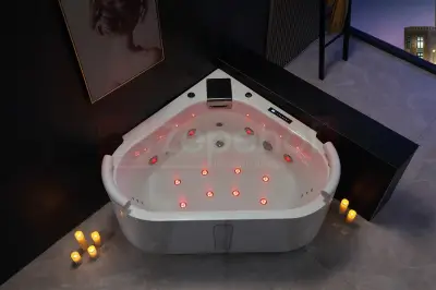 Wanna z hydromasażem EB-D025 narożna 140cmx140cmx60cm Ambiente z podgrzewaczem+pilot