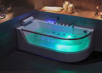 Wanna z hydromasażem CLF-3133 prostokątna 170cmx80cmx59cm prawa