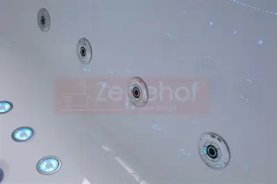 Wanna z hydromasażem EB-802 prostokątna 170cmx80cmx61cm DYSZE OBROTOWE, WODOSPADY, PILOT